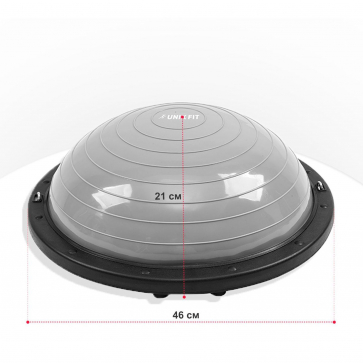 Полусфера балансировочная UNIX Fit Bosu с эспандерами, 46 см - 3