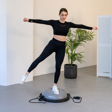 Полусфера балансировочная UNIX Fit Bosu с эспандерами, 46 см - 13